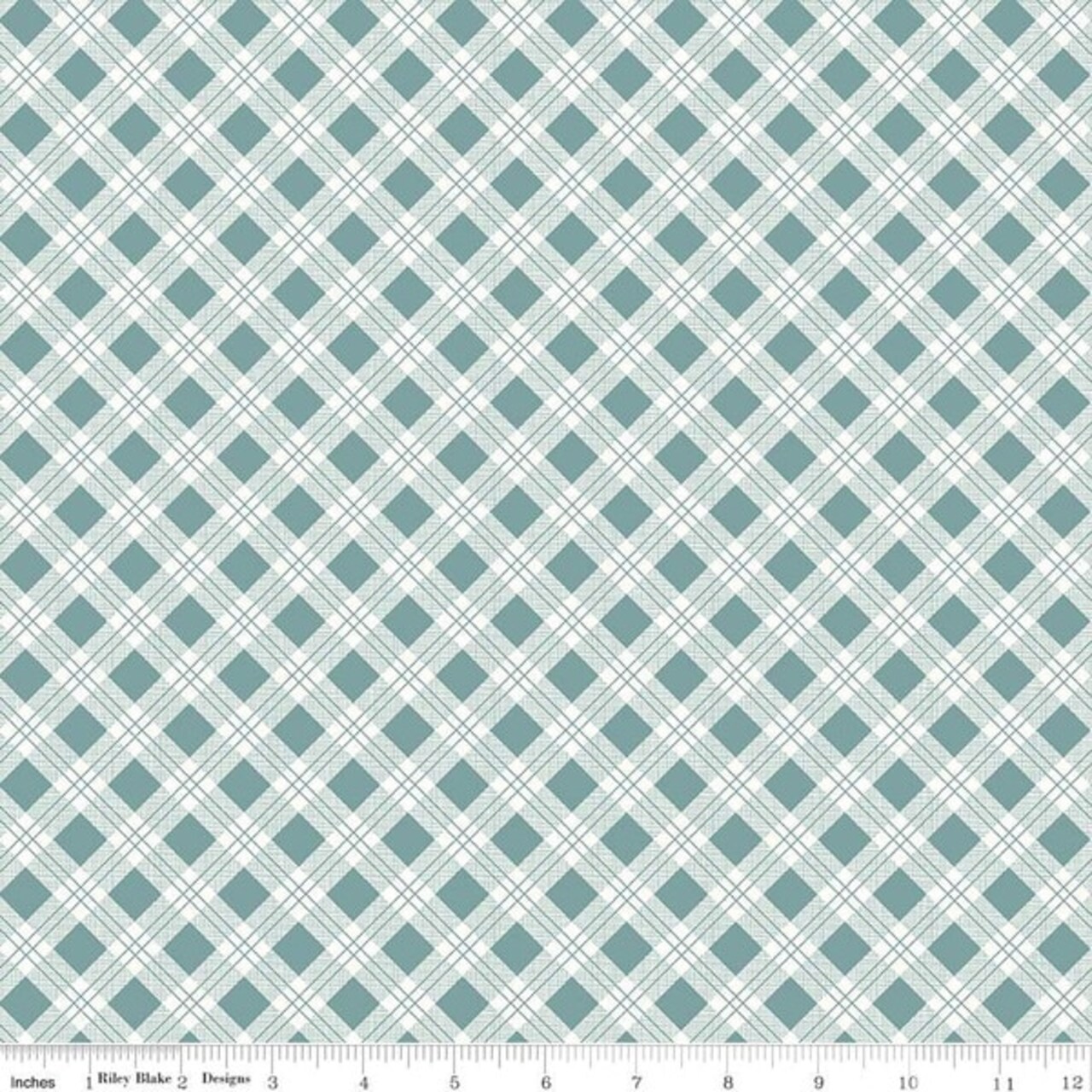 Scarecrow in Teal (c12020-teal) | Bee Plaids | Lori Holt | Riley Blake